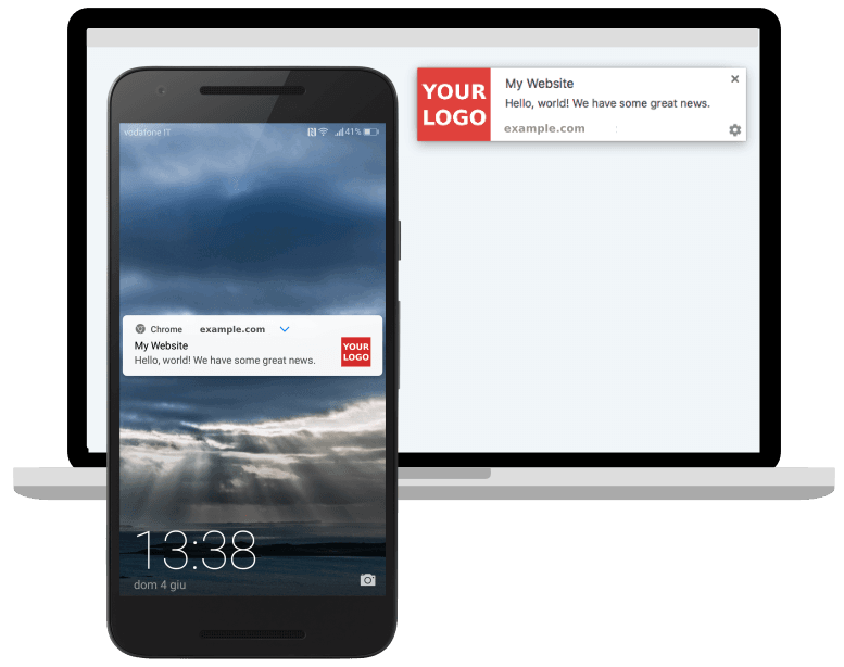 Web push notifications on desktop and mobile