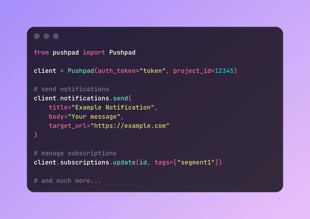 New libraries: code example